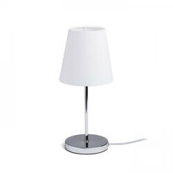 Rendl light studio NYC/CONNY 15/15 asztali lámpa Polycotton fehér/króm 230V LED E27 7W (R14047) - mobiliamo
