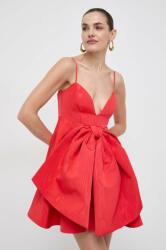 Bardot ruha piros, mini, harang alakú - piros S