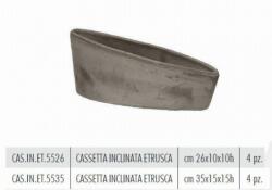 Terrecotte Italiane Cassetta Inclinata Etrusca 26X10X10 cm agyag növénytartó