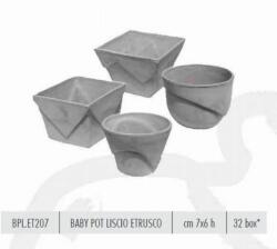 Terrecotte Italiane Baby Pot Liscio Etrusco7X6H cm agyag növénytartó