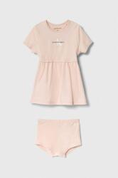 Calvin Klein Jeans baba ruha rózsaszín, mini, egyenes - rózsaszín 92