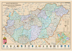 Stiefel Magyarország közigazgatása térkép antik stílus vármegyehatárokkal - mindentudasboltja - 137 990 Ft