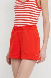 Calvin Klein Jeans rövidnadrág női, narancssárga, sima, magas derekú - narancssárga L