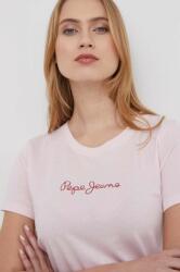 Pepe Jeans pamut póló női, rózsaszín - rózsaszín S - answear - 16 990 Ft