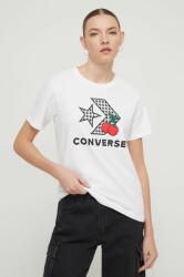 Converse pamut póló női, fehér - fehér M - answear - 10 990 Ft