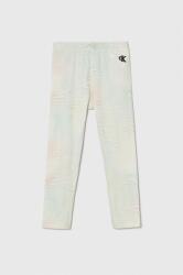 Calvin Klein Jeans gyerek legging bézs, mintás - bézs 98