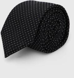 Hugo selyen nyakkendő fekete - fekete Univerzális méret - answear - 18 990 Ft
