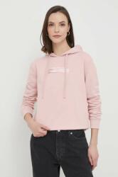 Calvin Klein pamut melegítőfelső rózsaszín, női, nyomott mintás, kapucnis - rózsaszín XS - answear - 27 890 Ft