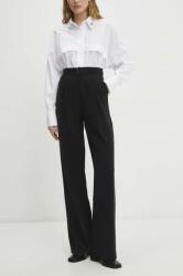 Answear Lab nadrág női, fekete, magas derekú széles - fekete M - answear - 17 990 Ft