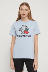 Converse pamut póló női - kék M - answear - 10 990 Ft