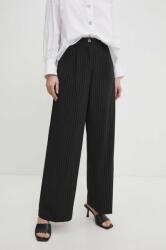 Answear Lab nadrág női, fekete, magas derekú széles - fekete XS - answear - 19 785 Ft