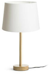 MAUI/AMBITUS 30 asztali lámpa Polycotton fehér/fa 230V LED E27 11W (R14035)