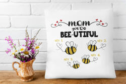  Bee-utiful Anya és méhecskéi (Személyre szabható) - Párna Anyáknak (433608)