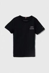 Tommy Hilfiger gyerek pamut póló sötétkék, nyomott mintás - sötétkék 116 - answear - 10 990 Ft