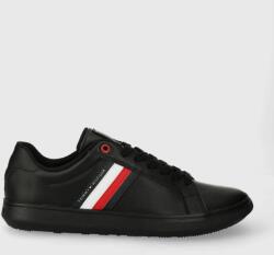 Tommy Hilfiger bőr sportcipő ESSENTIAL LEATHER CUPSOLE fekete, FM0FM04921 - fekete Férfi 43