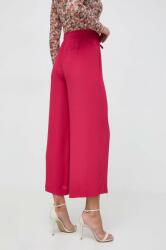 Marella nadrág selyemkeverékből rózsaszín, magas derekú széles - rózsaszín 38