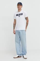 Hollister Co Hollister Co. pamut póló 5 db fehér, férfi, nyomott mintás - fehér M