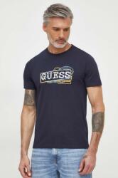 Guess t-shirt sötétkék, férfi, nyomott mintás, M4GI26 J1314 - sötétkék XL
