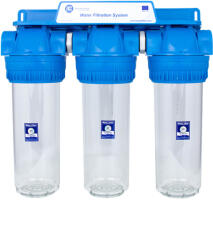Aquafilter Sistem de filtrare Triplex transparent 10 in 3 etape Aquafilter FHPRCLx-3B-TRIPLE - alsoinvest - 247,00 RON Filtru de apa bucatarie si accesorii