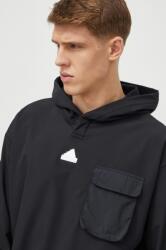 Adidas felső fekete, férfi, sima, kapucnis, IR5180 - fekete M