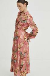 MEDICINE ruha rózsaszín, midi, harang alakú - rózsaszín L - answear - 15 990 Ft