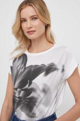 Sisley pamut póló női, fehér - fehér M - answear - 10 990 Ft