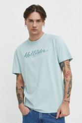 Hollister Co Hollister Co. pamut póló férfi, nyomott mintás - kék XS - answear - 7 590 Ft