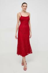 Bardot ruha piros, maxi, testhezálló - piros XS