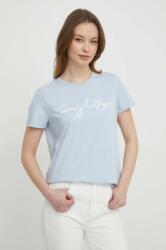 Tommy Hilfiger pamut póló női - kék S - answear - 12 990 Ft