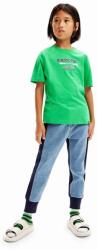 Desigual gyerek pamut póló zöld, nyomott mintás - zöld 152 - answear - 10 990 Ft