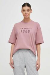 New Balance pamut póló női, rózsaszín - rózsaszín S