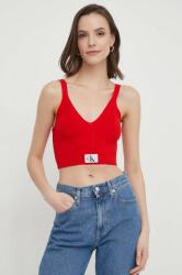 Calvin Klein Jeans top női, piros - piros XL