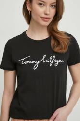 Tommy Hilfiger pamut póló női, fekete - fekete XS - answear - 11 990 Ft