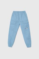 Calvin Klein gyerek nadrág barna, sima - kék 152