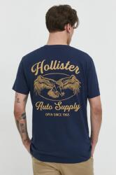 Hollister Co Hollister Co. pamut póló sötétkék, férfi, nyomott mintás - sötétkék L
