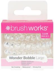 Brushworks Elastice de păr, transparente, 5 buc. - Brushworks Wonder Bobble Large Clear 5 buc