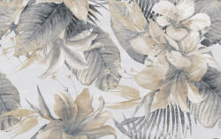 Ceramika Konskie Dekorcsempe, Oliver Design Stella Grey Flower szürke 25x40 - zuhanykabin