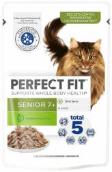 Perfect Fit Senior 7+ Plicuri hrana pisici in varsta 12x85 g cu curcan si morcov in sos