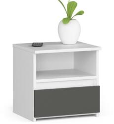 AKORD Furniture Factory Éjjeliszekrény Eva CL1 - fehér-grafit (AK-384610) - inlea