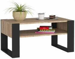 AKORD Furniture Factory Dohányzóasztal Domi - sonoma tölgy -fekete (AK-217818) - inlea
