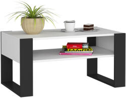 AKORD Furniture Factory Dohányzóasztal Domi - fehér-fekete (AK-217801)