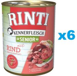RINTI Kennerfleish Senior Beef 6x400 g marhahússal idősebb kutyák számára