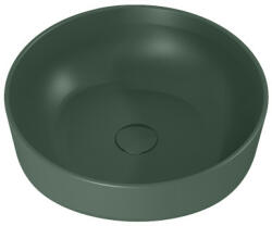 AREZZO design Lorca pultra ültethető porcelán mosdó 42 cm, túlfolyó nélkül, matt zöld AR-146055 (AR-146055)