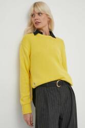Ralph Lauren pamut pulóver könnyű, sárga - sárga S