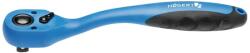 Högert Technik Racsnis hajtókar 1/4", hajlított szárral 72T fog, PP markolat (HT1R354) (HT1R354)