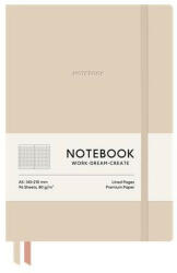 Shkolyaryk Publishing House Jegyzetfüzet, A5, kockás, 96 lap, puhafedeles, SHKOLYARYK "Genius", Latte (A5-7109K) - kreativjatek
