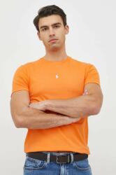 Ralph Lauren pamut póló narancssárga, sima - narancssárga M