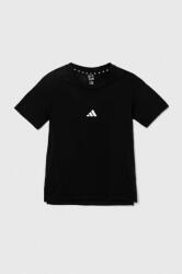 Adidas gyerek póló fekete, nyomott mintás - fekete 152 - answear - 9 890 Ft