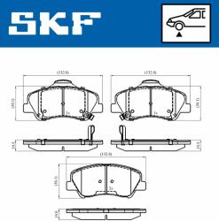 SKF fékbetétkészlet, tárcsafék SKF VKBP 80268 A