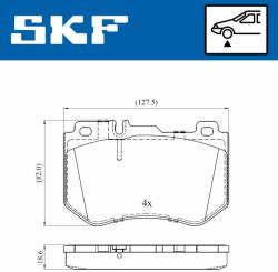 SKF fékbetétkészlet, tárcsafék SKF VKBP 80287